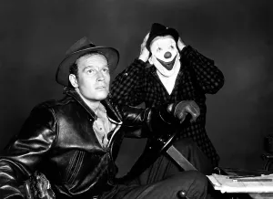 Alarmed Prints: THE GREATEST SHOW ON EARTH, from left: Charlton Heston, James Stewart, 1952