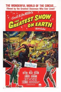 Clown Prints: THE GREATEST SHOW ON EARTH, US poster art, right: Charlton Heston, 1952