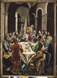 Greco, Domnikos Theotokpoulos, called El (1541-1614). The Feast in the House of Simon. ca. 1608 - 1614. Mannerism art. Oil on canvas. UNITED STATES OF AMERICA. Chicago