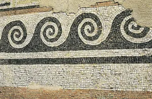 Cycladic Prints: GREECE. CYCLADES. Delos. Geometric motifs mosaic