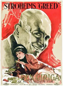 Pitts Prints: GREED, top: Erich Von Stroheim, bottom: Zasu Pitts on Swedish poster art, 1924