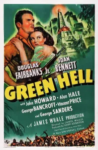 Douglas Jr Prints: GREEN HELL, l-r: Douglas Fairbanks, Jr. Joan Bennett on poster art, 1940