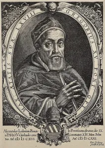Woodcuts Prints: GREGORY XV (1554-1623). Pope (1621-1623)
