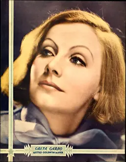 Garbo Prints: Greta Garbo on MGM jumbo window card/portrait poster, ca. 1932