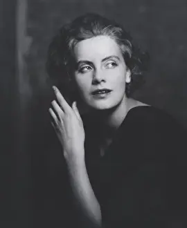 Silent Prints: Greta Garbo, Swedish actress, in dramatic portrait by Arnold Genthe, 1925