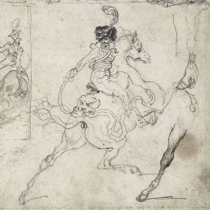 Theodore 1791 1824 Prints: GRICAULT, Thodore (1791-1824). Study of cavalry fights with officers on horseback