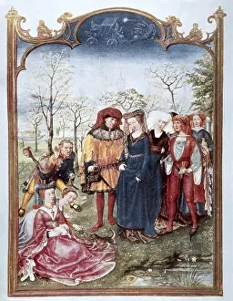 To Talk Prints: Grimani Breviary. 16th c. Scene of a wedding in April