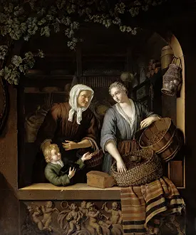 Occupational Prints: The Grocer's Shop, by Frans van Mieris (II)