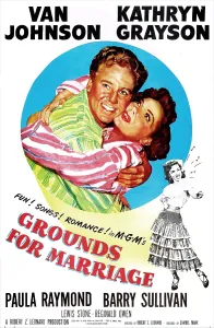 Kathryn Prints: GROUNDS FOR MARRIAGE, US poster, Van Johnson, Kathryn Grayson, Paula Raymond, 1951