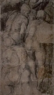 Fresco Prints: Group of armigers (Gruppo di armigeri), by Michelangelo Buonarroti, c