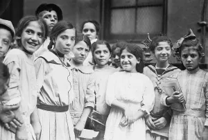 Pretty Prints: Group of Italian-American school girls in New York City, ca. 1910