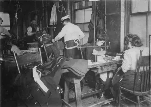 Images Dated 9th July 2008: A group of sweatshop workers, Mr