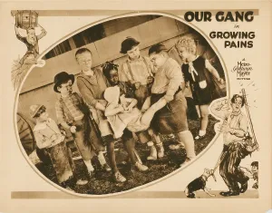 Cobb Prints: GROWING PAINS, lobbycard, Our Gang, from left: Bobby Wheezer Hutchins, Harry Spear, Jay R