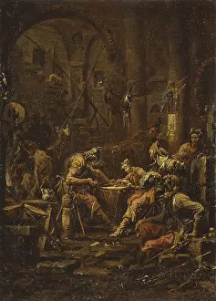 Playing Prints: Guardhouse (Corpo di guardia), by Alessandro Magnasco known as Lissandrino