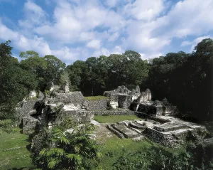 GUATEMALA. Uaxactun. A Group. Late pre-classical period. Maya art. Architecture. AISA/Everett Collection**US SALES ONLY**