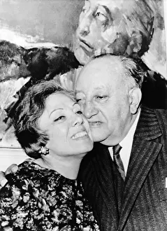 Latin American Prints: Guatemalan poet Miguel Angel Asturia with his wife Blanca Nora y Arau de Asturias