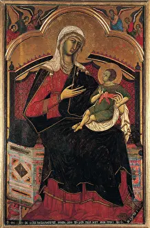 Siena Prints: Guido da Siena, Madonna and Child Enthroned