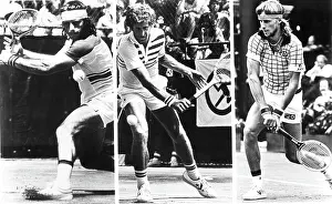 Tennis Racquet Prints: Guillermo Vilas (L), Brian Gottfried (M)
