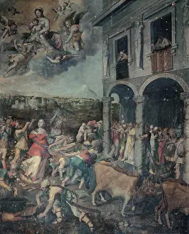 Oxen Prints: Guinaccia Deodato, Martyrdom of St Lucy