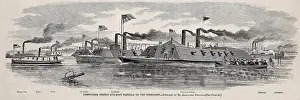 Seaman Prints: Gun-boat flotilla on the Mississippi River