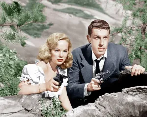 Images Dated 1st December 2011: GUN CRAZY, (aka DEADLY IS THE FEMALE), from left: Peggy Cummins, John Dall, 1950
