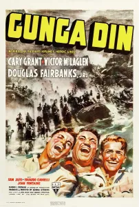 Victor Prints: GUNGA DIN, US poster art, Cary Grant, Victor McLaglen, Douglas Fairbanks Jr. 1939