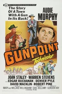 Murphy Prints: GUNPOINT, l-r: Audie Murphy, Joan Staley on poster art, 1966