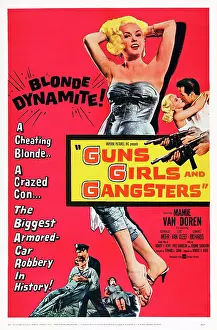 Hands Behind Head Prints: GUNS GIRLS, AND GANGSTERS, US poster art, center: Mamie Van Doren, 1959