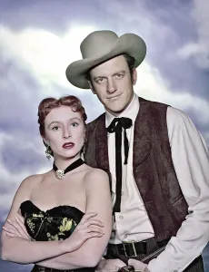 Arms Crossed Prints: GUNSMOKE, from left: Amanda Blake, James Arness, 1955-1975