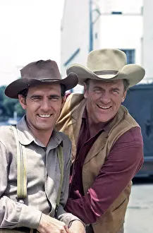 1950s Tv Prints: GUNSMOKE, from left: Dennis Weaver, James Arness, (1963), 1955-1975