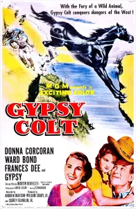 Stallion Prints: GYPSY COLT, US poster art, from left: Frances Dee, Donna Corcoran, Ward Bond, 1953
