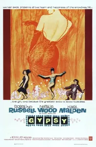 Malden Prints: GYPSY, US poster, from left: Rosalind Russell, Natalie Wood, Karl Malden, 1962