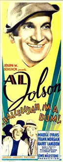 Langdon Prints: HALLELUJAH I'M A BUM, top: Al Jolson, bottom from left: Al Jolson, Harry Langdon, 1933