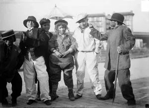 Holiday Prints: Halloween, children dressed in costumes, circa 1930s