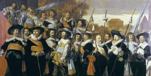 HALSFrans (1580-1666). Officers and Sergeants of the St George Civic Guard Company. Flemish art. Oil on canvas. NETHERLANDS. Haarlem. Frans Hals Museum