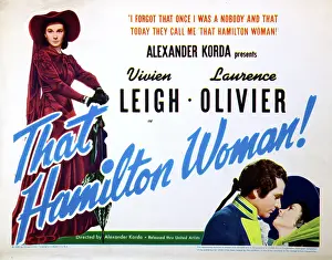 Lovers Prints: THAT HAMILTON WOMAN, US lobbycard, Vivien Leigh, Laurence Olivier, 1941