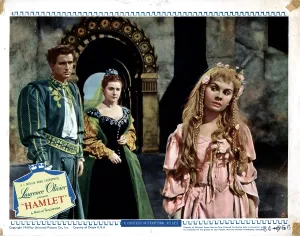 Eileen Prints: HAMLET, from left, Norman Wooland, Eileen Herlie, Jean Simmons, 1948