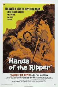 Eric Prints: HANDS OF THE RIPPER, British poster, from left: April Wilding, Eric Porter, 1971