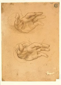 Part Of Prints: Hands Studio, by Maestro lombardo del Cinquecento o Cesare da Sesto