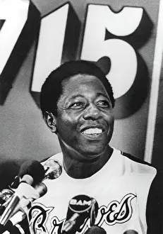 Celebration Prints: Hank Aaron, during a news conference