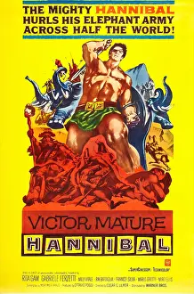 Warrior Prints: HANNIBAL, (aka Annibale), US poster, Victor Mature, 1959
