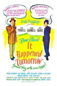 Finger Pointing Prints: IT HAPPENED TOMORROW, US poster, Dick Powell, Linda Darnell, 1944
