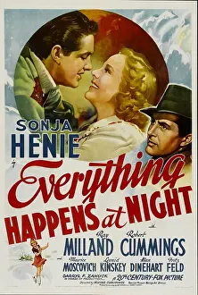 Milland Prints: EVERYTHING HAPPENS AT NIGHT, Robert Cummings