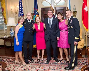 Defense Prints: Happy chief defenders of the US with their wives at a reception on June 11