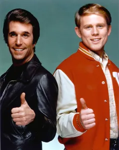 Leather Jacket Prints: HAPPY DAYS, Henry Winkler, Ron Howard, 1974-1980