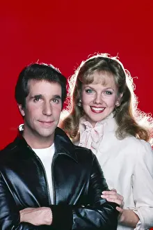 Television Prints: HAPPY DAYS, from left, Henry Winkler, Linda Purl, 1974-84 (1982 photo)