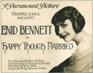 1919 Movies Prints: HAPPY THOUGH MARRIED, Enid Bennett on title lobbycard, 1919