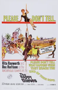 Images Dated 9th April 2014: THE HAPPY THIEVES, US poster, center from top: Rita Hayworth, Rex Harrison, 1961