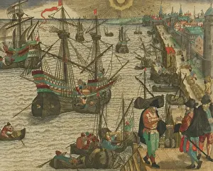 Port Prints: HARBOR SCENE AND DEPARTURE FROM LISBON
