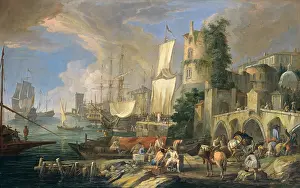 Work Prints: Harbor's View with Bridge and Tower (Veduta di porto con ponte e torre)